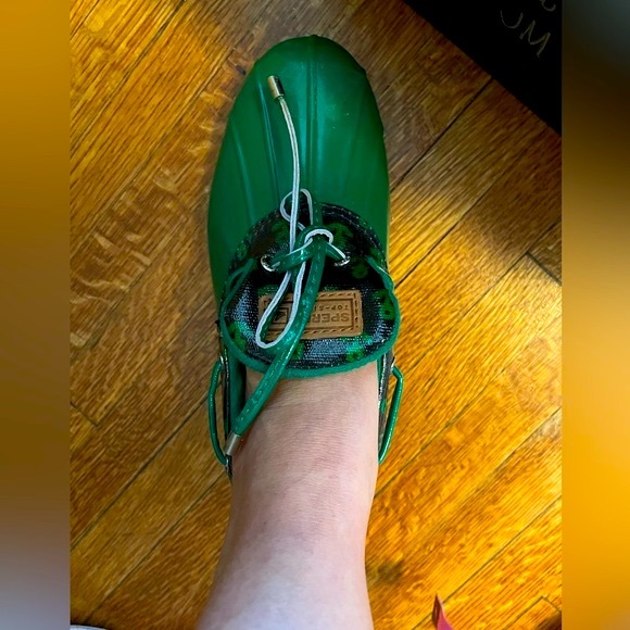 Sperry Women’s Duck Boots in Green - Picture 6 of 10